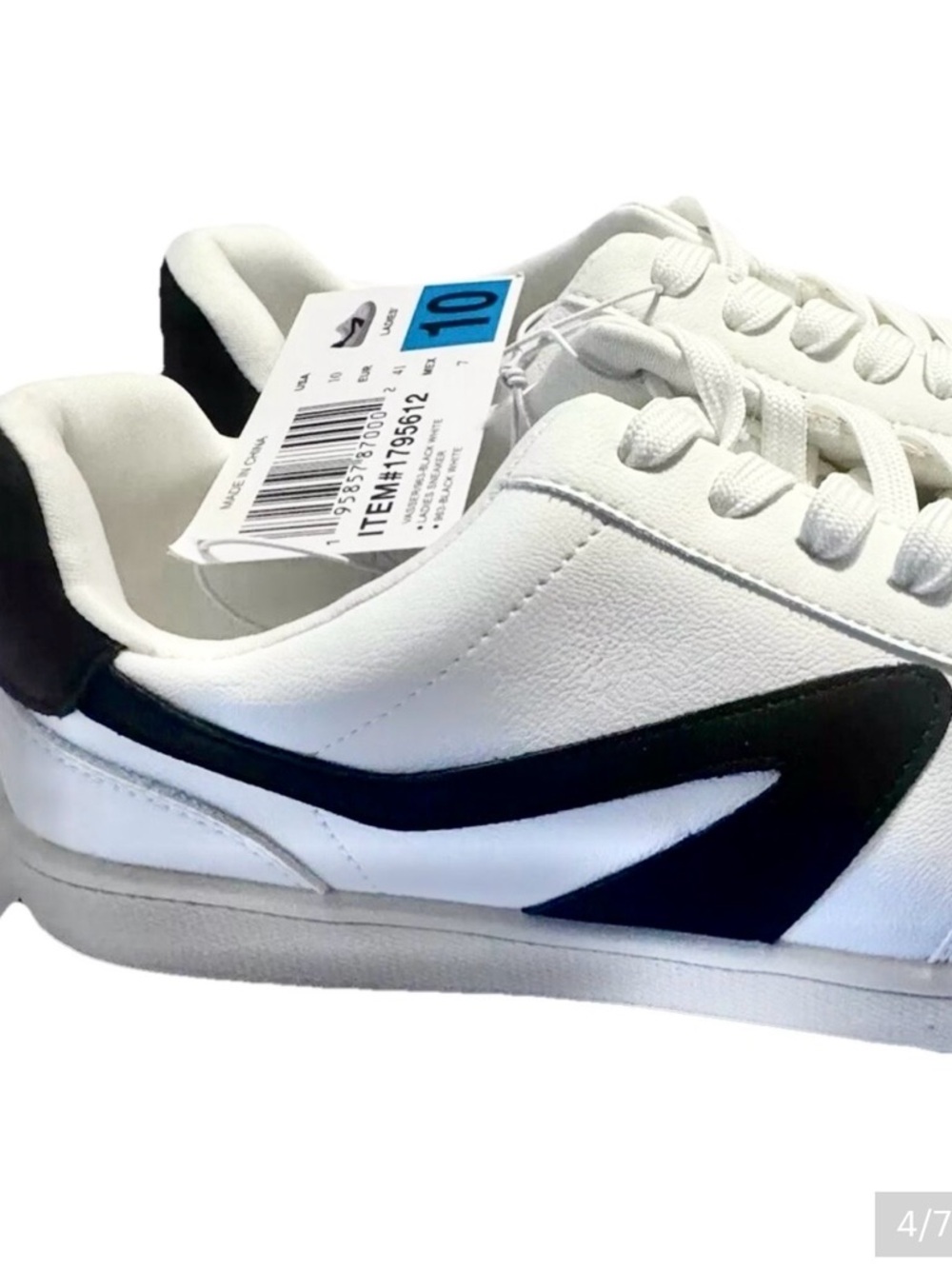 Dolce Vita Womens Sneakers Sz 10 Black & White Vasser Comfort Walking Shoes New - Picture 6 of 11